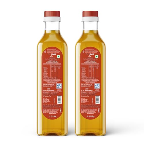 Image of Jivo First Pressed Yellow Mustard Oil 1L + 1L Offer | Cooking Oil for Indian Dishes | Contains MUFA & PUFA | Fortified with Vitamins A&D