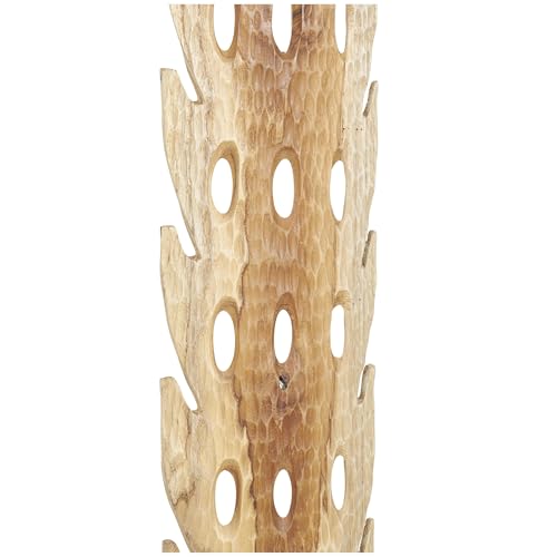 Escultura Decorativa de Madera Teak Hecha a Mano 7x6x49 in miniatura 4