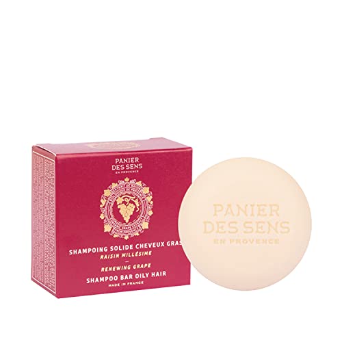 Panier des Sens Festes Shampoo Trockenes Haar Honig - Made in France - Haarshampoo damen und Männer 75g - Shampoo ohne sulfate parabene und silikone (Traube)