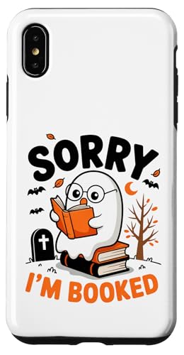 Sorry I Am Booked Reading Nerd for Bookworms Regalo Hombres Mujeres Carcasa para iPhone XS MAX