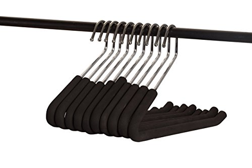 Home-it 10 Pack Pants Hangers Space Saving Pants Hangers Open Ended Trouser Hangers