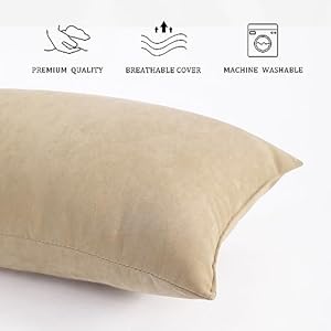   BEDSUM-2-Pack-Tiny-Pillows-11x7-Microfiber-Mini-Pillows-for-Travel-Dogs-Cats-Soft-and-Machine-Washable-Small-Pillows-for-Neck-Wrist-and-Knee-Comfort-Taupe