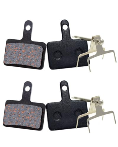 KGDUYC 2 pares de pastillas de freno de disco para bicicleta de montaña. Alto rendimiento con resina y muelle.