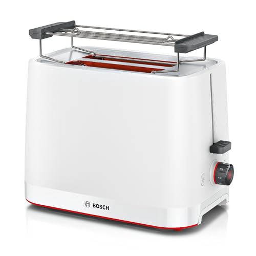 Bosch MyMoment TAT3M121 - Tostadora compacta con rejilla recalentadora plegable extraíble, con...