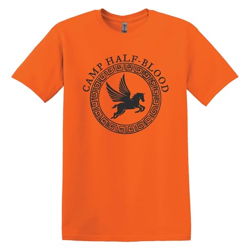 Camp Half Blood Shirt, Unisex Camp Half Blood T-shirts for Men and Women (M, Orange)