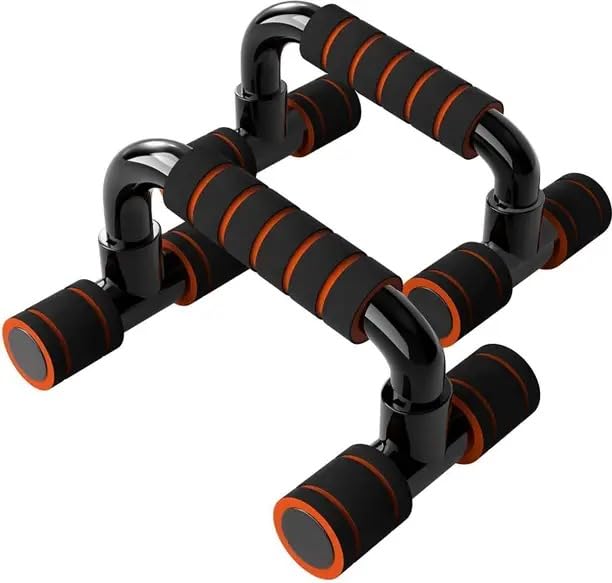 Image of Push Up Bars for Floor - Non-Slip Grip Pushup Handles for Men & Women, Strength Training & Calisthenics - Ergonomic Padded Hand Grips for Chest, Shoulder & Arm Workouts - 1 Pair