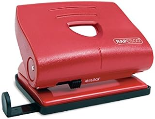 Rapesco PF8700R1 820-P 2 Hole Punch, 22 Sheet Capacity, Red