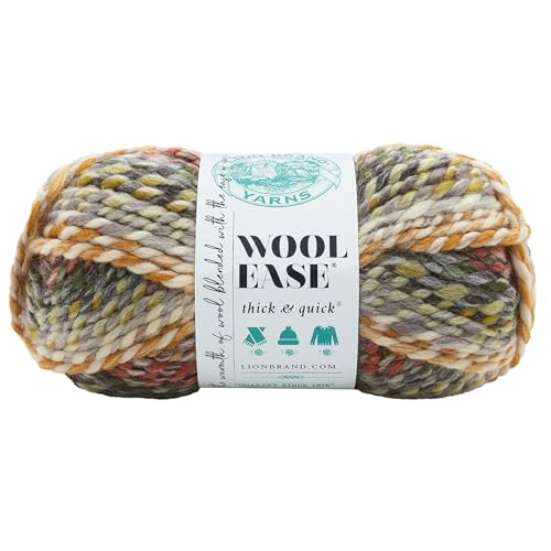 Image of Lion Brand Yarn Wool-Ease Thick & Quick Yarn, Soft and Bulky Yarn for Knitting, Crocheting, and Crafting, 1 Skein, Coney Island | Super Bulky Wool Acrylic Blend Fiber for Soft Hats, Sweaters, Chunky Blankets, Yarn for Crochet, Knitting, Crafts, Weaving