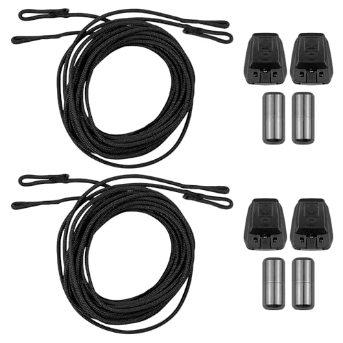 Endoto 2 Paare Schnürsenkel für Schuhe, Ersatz Ohne Binden Schuhbänder Shoelaces Laces Kit (Rot, 56 Zoll) (Schwarz, 56 Zoll)