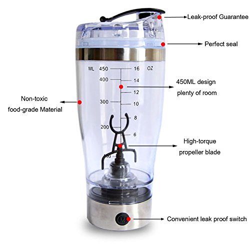 Shaker protéines à vortex électrique ELECTRO-WEIDEWORLD pour jus et café - 6