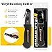 TECKWRAP Vinyl Backing Cutter Knife for Car Wrap Utility Knife Backslitter Tool Liner Safety Cutter Aluminum Handle Back Paper Slitting Knife, Smooth Cuts in Vinyl and DIY Projects