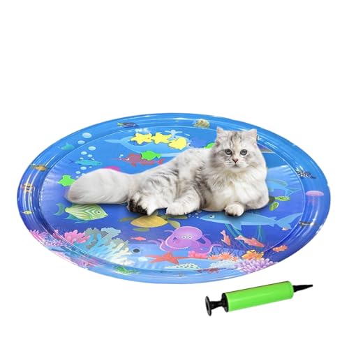 Wassersensorische Matte | Kühlkissen für Hunde, interaktiv, faltbar, waschbar, Kühlmatte für drinnen und draußen, Wasserspiel, Welpen, Katzen, Haustiere