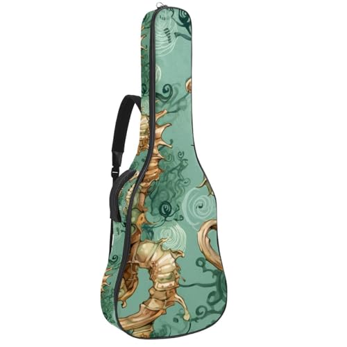 Sac guitare acoustique vintage 2 poches avec bandoulière ajustable