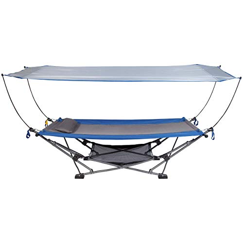 Mac Sports Collapsible Portable Hammock with Removable Canopy | Includes Pillow and Mesh