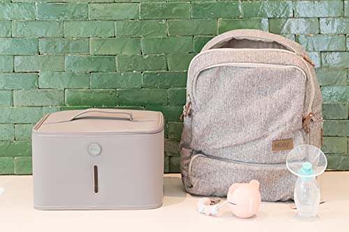 Nuby - Koala Saugerbox - Schnullerbox baby für Unterwegs - Mit Schlitzes für Schnullerkette - Schnuller sterilisieren in Mikrowelle - BPA-frei - Rosa - 0+ Monate