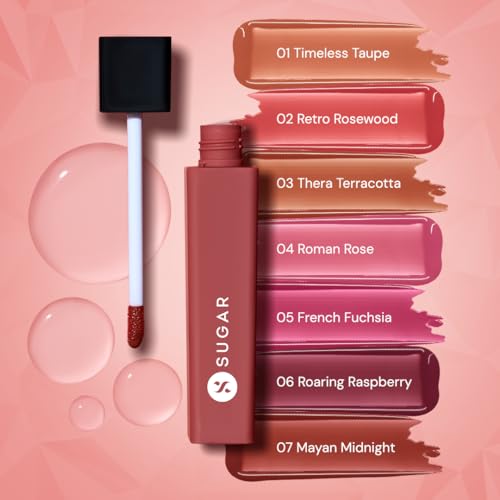 Image of SUGAR Cosmetics Drop A Tint Lip Oil | Glossy & Tinted | Longlasting | Transferproof & Smudgeproof | (06 Roaring Raspberry, 4ml)