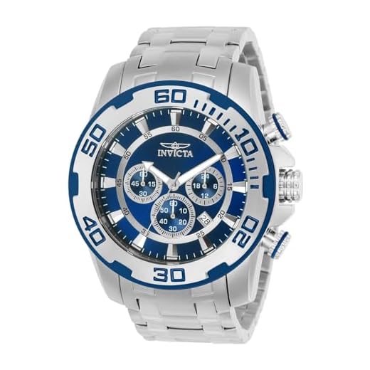 Invicta Relógio masculino 22319 Pro Diver, mostrador analógico, quartzo, prata, Aço inoxidável, 50 mm, Relógio de quartzo, mergulhador