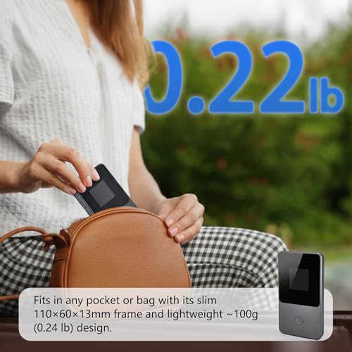 Image of Global Pocket WiFi Hotspot - No SIM,Works in 140+ Countries, 10GB Preloaded, Connect 8 Devices, Portable Internet Devices, Mobile Pocket Hotspot Ultra Portable 4G LTE Travel Router
