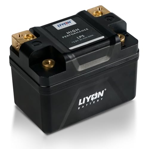 LIYON Lithium YTX5L-BS/YTX4L-BS/YTX7L-BS Motorcycle & ATV Battery 12v 2Ah LiFePO4 Powersports Battery Instant-Start 200A 140 CCA(-25C) - with 3 Universal-Fit EVA Spacers Compatible Scooter
