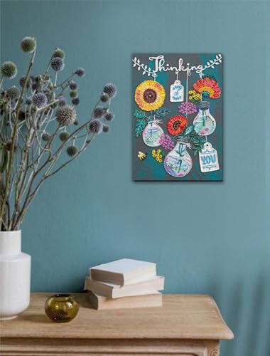 Image of Wizardi Bead Embroidery Kit - Thinking of You. Colorful Beads, Beading Needles. DIY Kit. Embroidery for Beginners. Home Decor. AB-816 Abris Art