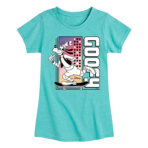 Disney Characters - Mickey & Friends - Goofy - Skater - Toddler and Youth Girls Short Sleeve Graphic T-Shirt