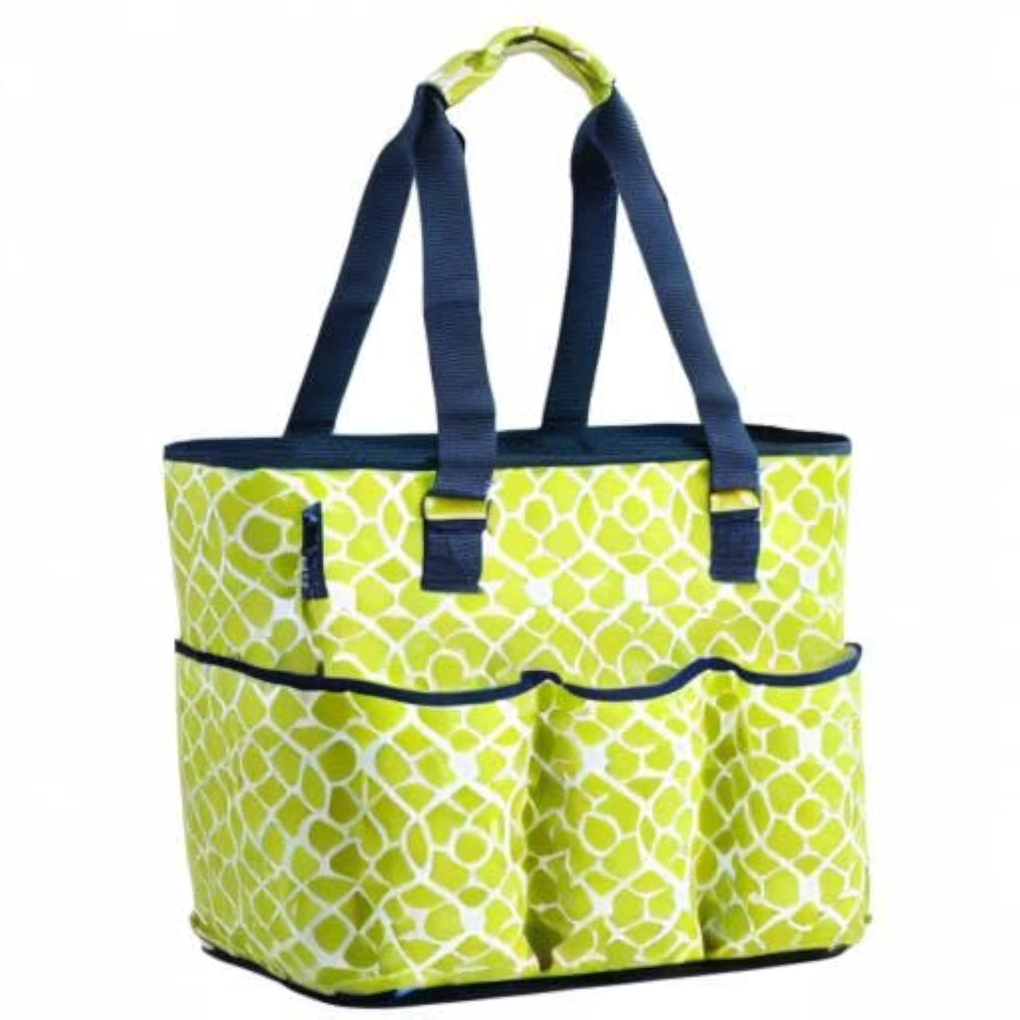 Large Insulated Multi Pocketed Travel Bag, Trellis Green