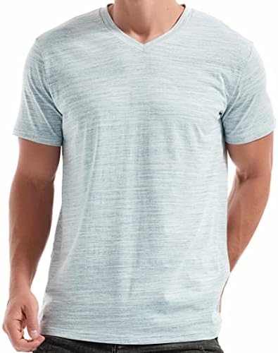 KLIEGOU Men's V Neck T Shirts - Casual Stylish Fitted Stretch Tee...