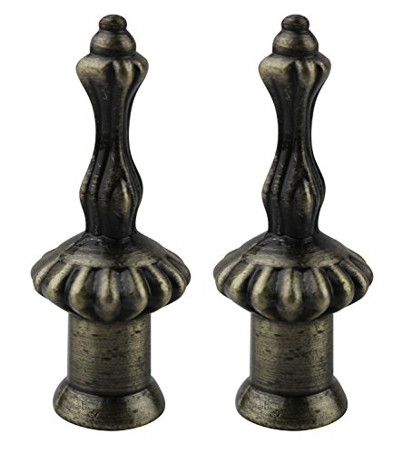 Image of Urbanest Set of 2 Markington Lamp Finial, 2-inch Tall, Antique Brass