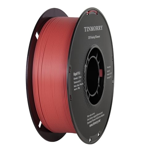 Image of TINMORRY Rapid PLA Filament 1.75 mm, 1 KG, Red Bean Colour | Up to 300 mm /s, Smooth Printing, Neatly Wound, Low Warping, Compatible with Most FDM 3D Printers, Beginner-Friendly