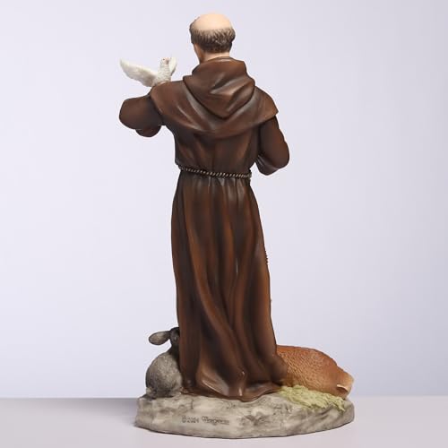Figura decorativa de San Francisco de Asís de 6.13 pulg miniatura 4