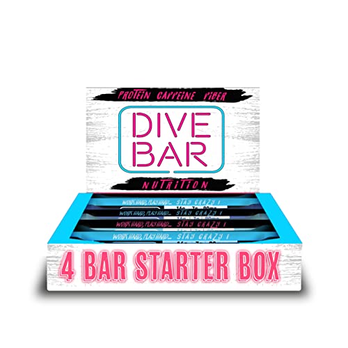 Dive Bar Nutrition CAFFEINATED, PROTEIN BARS: Low sugar energy bar for Sports, Crossfit, Spin, WW,...