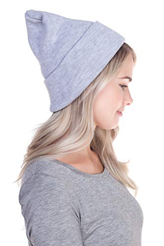Image of Top Level Beanie Men Women - Unisex Cuffed Plain Skull Knit Hat Cap