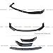 WheelX 3Pcs Front Bumper Lip Compatible with 2014-2016 Lexus IS350 IS500 F-Sport, JDM Air Dam Lower Chin Splitter Protection Body Kit (Glossy Black)