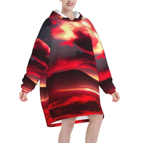 Couverture à capuche douillette motif ciel de nuit - Idée cadeau adulte