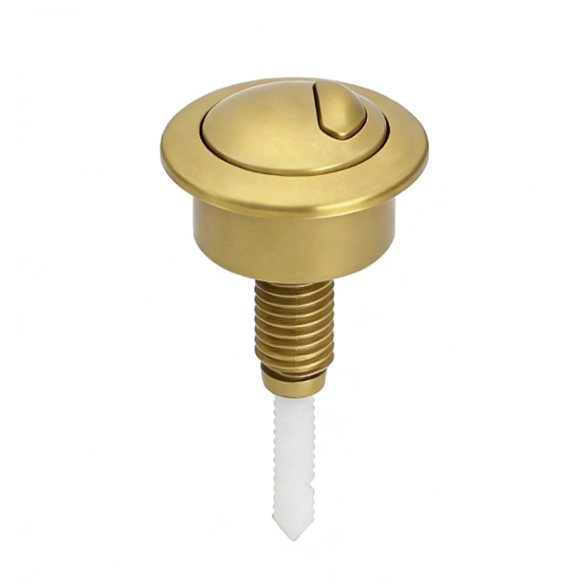 Pulsador de Descarga Doble para Inodoro, Acabado Dorado Cepillado, con Mecanismo Ajustable para Twyford Optima 49. Botón de Descarga Ligero de ABS con función de Ahorro de Agua.
