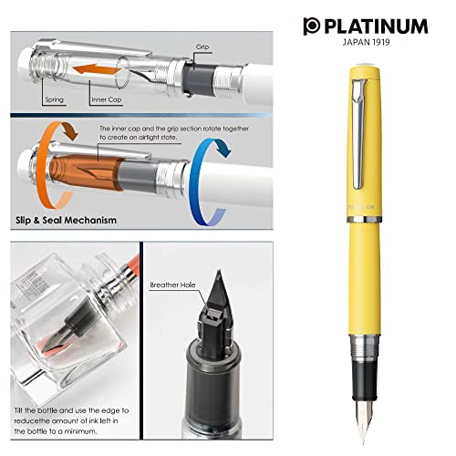 Image of Platinum Procyon - PNS 5000 - Fountain Pen #68 Citron Yellow - Medium Nib
