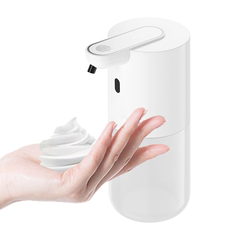 Automatic Foam Soap Dispenser, 17oz/400ml Touchless Dish Soap Dispensers, USB Charging IPX5 Waterproof, 4 Dispensing Levels, Foam Dispenser for Kitchen bathroom Hotel (Foam type P8)