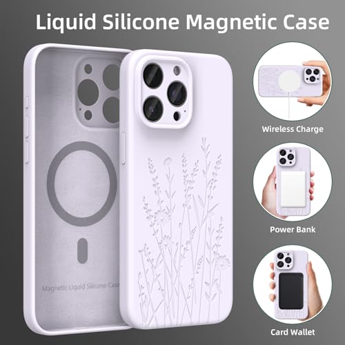 OAOA Engraved for iPhone 15 Pro Max Case, Lavender Flower - image 2