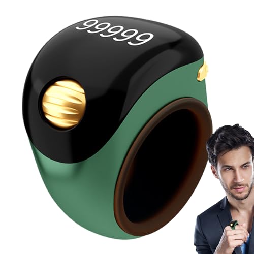 電子 Tasbeeh カウンター ? スクリーン、サイレント操作、快適なリングフィットを備えた充電式フィンガー クリッカー |祈り、マインドフルネスの練習、数を数える練習、瞑想に最適