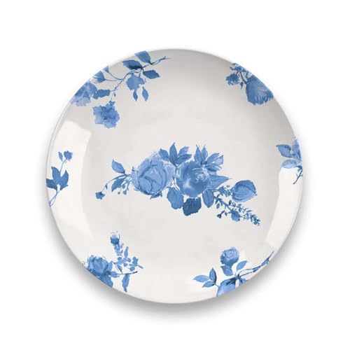 ターホン(TarHong) コテージブルーフローラル サラダプレート 21cm 皿 割れにくい メラミン食器 プラスチック 食洗機対応 ワンプレート おしゃれ 可愛い 軽量 アウトドア キャンプ DN23986170