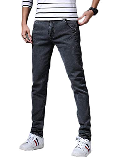 Andongnywell Men's Relaxed Fit Stretch Jeans Slim Tapered-Leg Jean Trousers Stretchy Slim-Fit Pencil Denim Pants