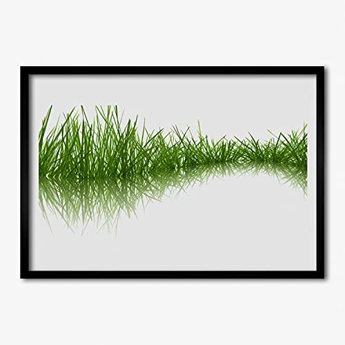 Affiche avec cadre plante naturelle d'herbe 70x50 cm photo salon