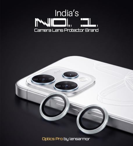 Image of Lensarmor Compatible with OPPO Reno 15 Silver Camera Lens Protector - Premium 9H Tempered Glass, Anti-Reflective Coating, Military-Grade Protection & Case-Friendly Design