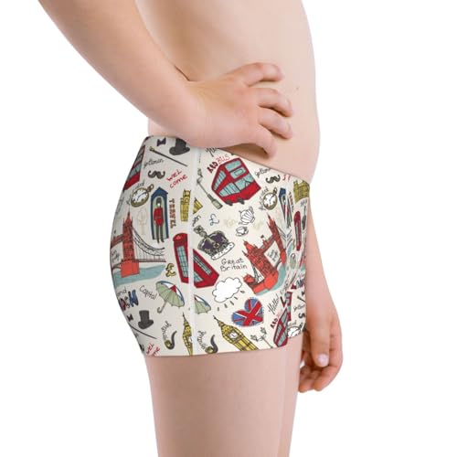 Boys' Cotton Boxer Brief Soft Underwear-London Landmark2