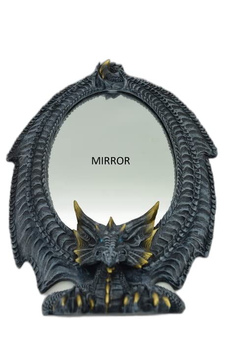 Miroir dragon Monde Féérique 32 cm au cadre sculpté haute finition