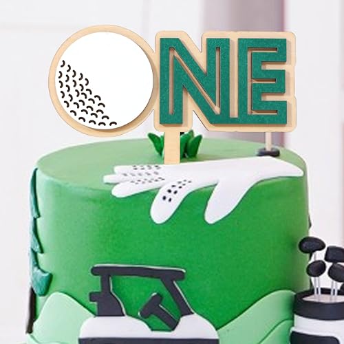 Image of Golf 1st Birthday Tassel Banner - Golf Boy 1st Birthday High Chair Banner,Hole in One Highchair Decoration, First Year Sports Smash Cake Wall Banner,Cake Smash Backdrop Banner, First Birthday (Cake Topper)