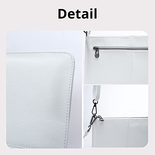 Image of Bveyzi Genuine Leather Wristlet Purses for Women, Envelope Clutch Wallet Small Crossbody Bags for Dressy Evening