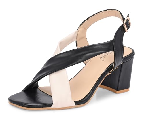 Image of Karaddi Women Fashion Sandal | Ladies Sandals Pull On Block Heels for Women | Office Wear Footwear for Women | Party Sandals for Women | Back Strap Ladies Sandal