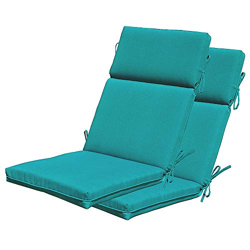sewker Outdoor Adirondack Chair Cushions Patio, Indoor High Back Chair Cushion - Set of 2 Teal