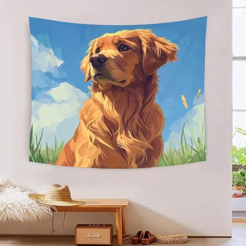 Tapisserie Golden Retriever 3D : apportez de la douceur au salon